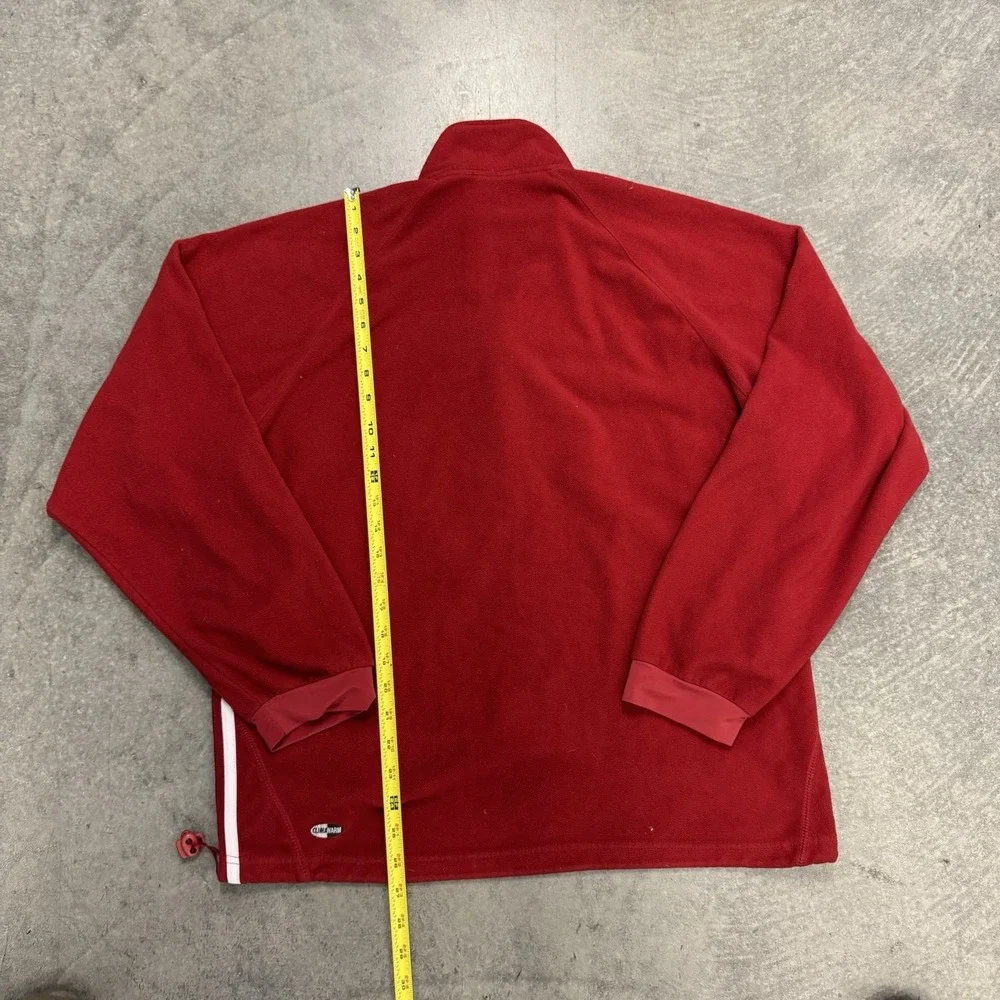 Adidas Indiana Hoosiers IU 1/4 Zip Fleece Pullover Red Mens Medium